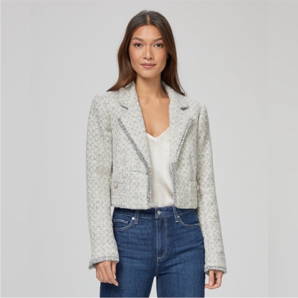 PAIGE Cropped Tweed Selyna Blazer, NWT Size S